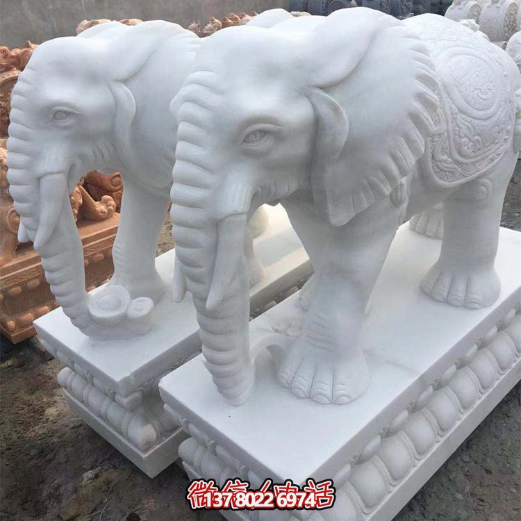 雕塑藝術(shù)融入園林景觀,漢白玉大象石雕點綴戶外 雕塑藝術(shù)融入園林景觀,漢白玉大象石雕點綴戶外