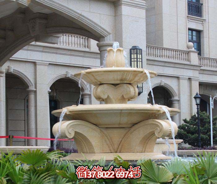 歐式風格大理石噴泉雕塑，美化酒店、廣場、景觀