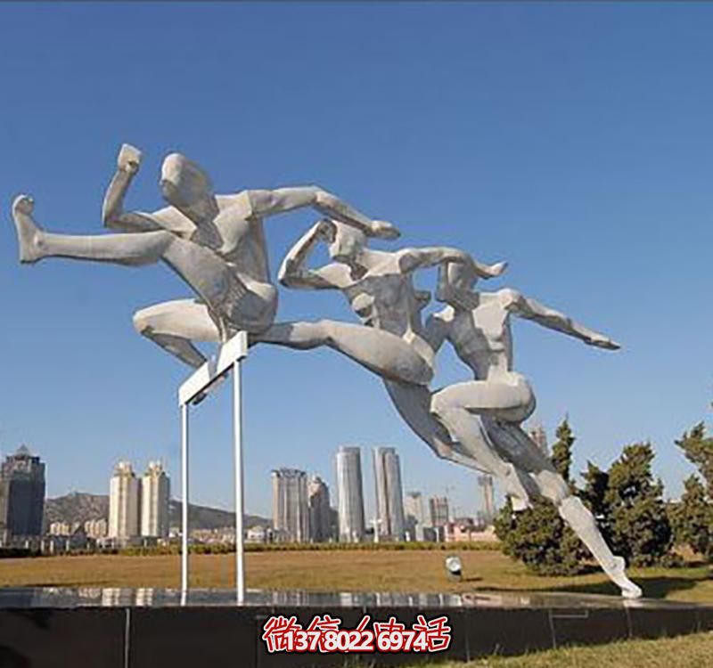 公園景觀(guān)小品不銹鋼跨欄運(yùn)動(dòng)人物雕塑 公園景觀(guān)小品不銹鋼跨欄運(yùn)動(dòng)人物雕塑